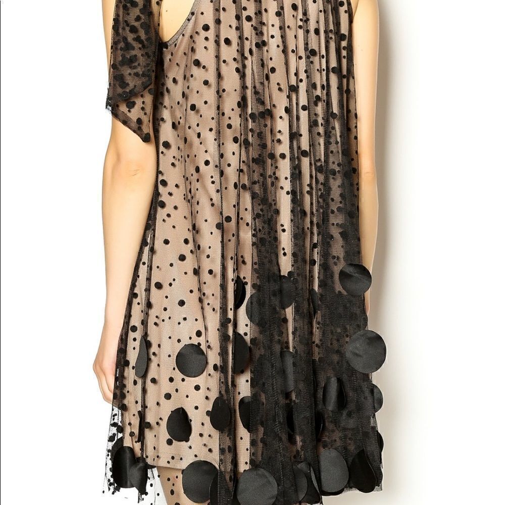 RYU BLACK TUILLE SLEEVELESS DRESS